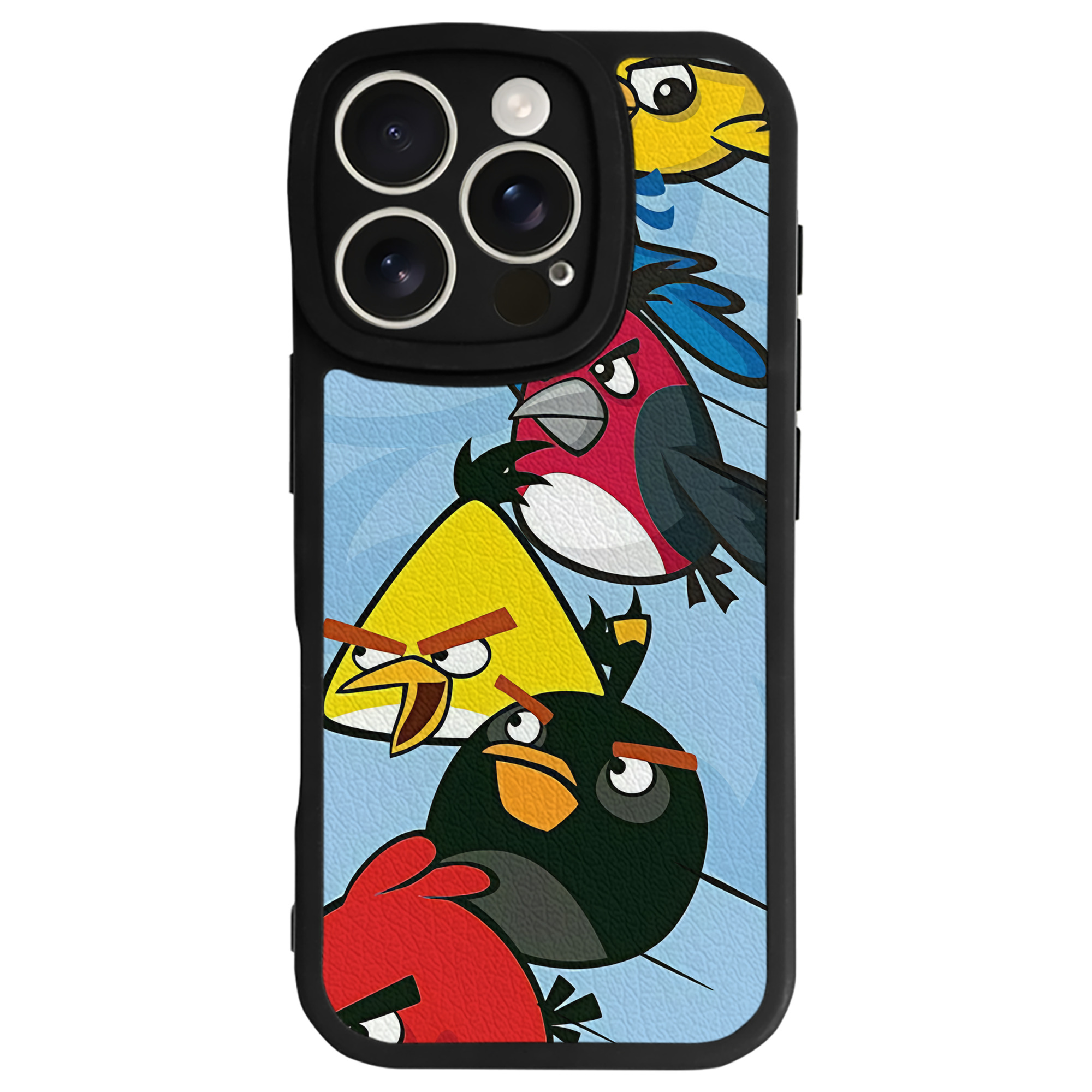 （画像用） Angry Birds アングリーバード 【iPhone 16シリーズ対応】シリコンスマホケース（レザー調） 材質：シリコン